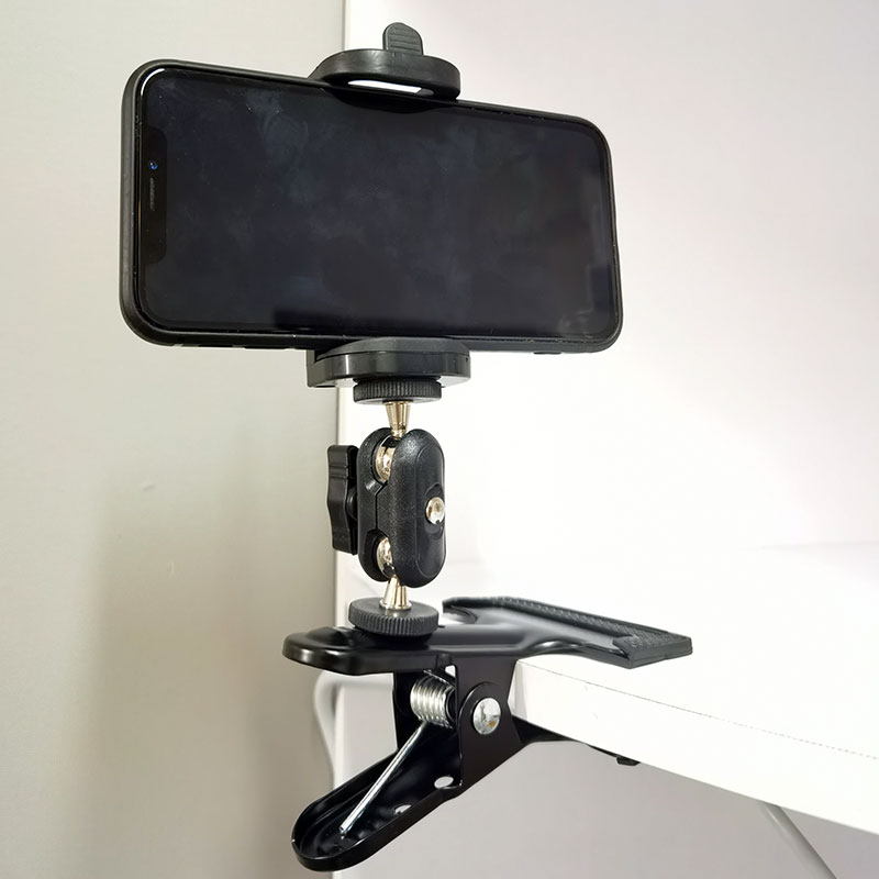 Desktop selfie tablet clip bedside gimbal mobile phone stand lazy video mobile phone clip metal strong clip