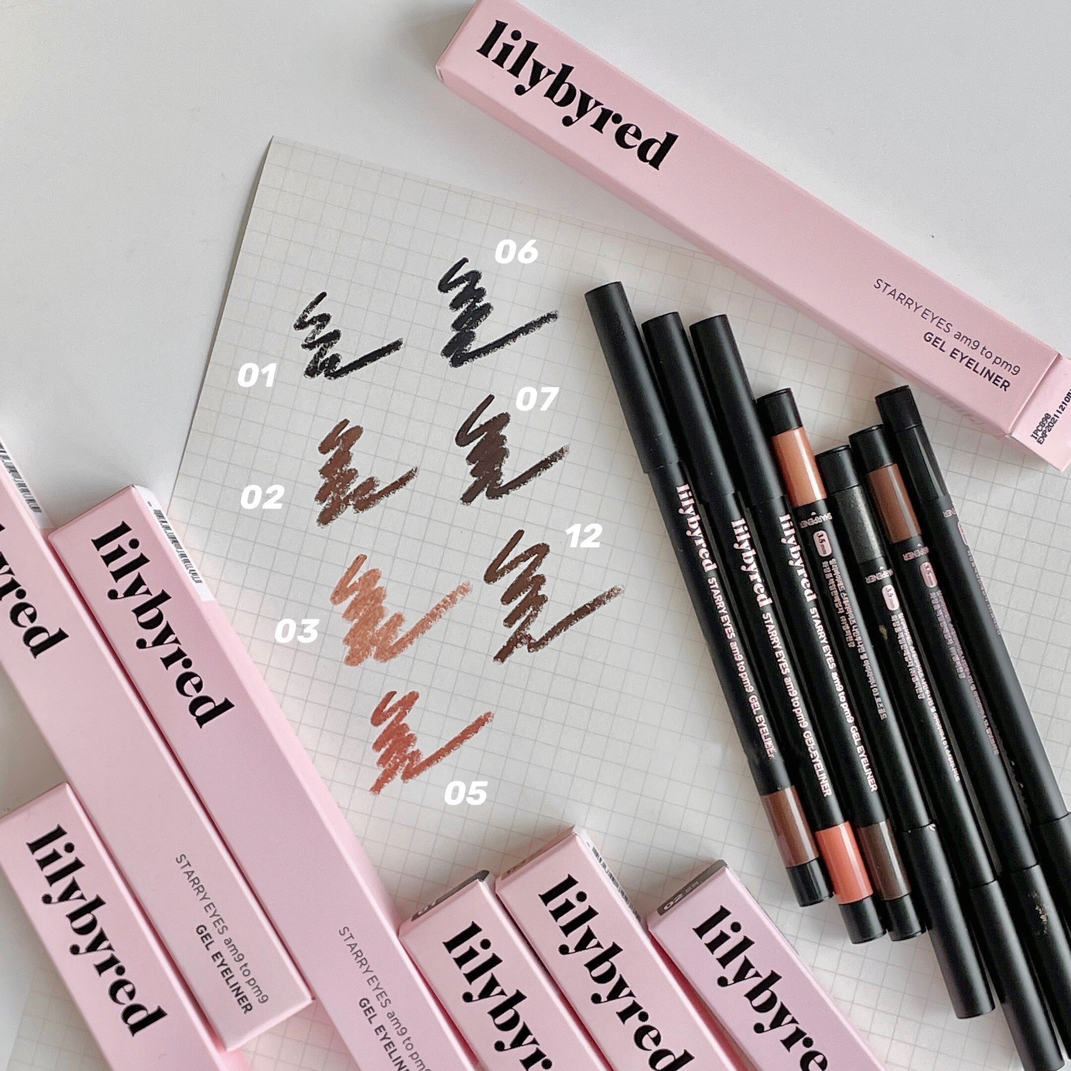 Part clear lilybyred waterproof anti-fainting eye line gel pen black 01 7 12 natural brown 04 sleeper