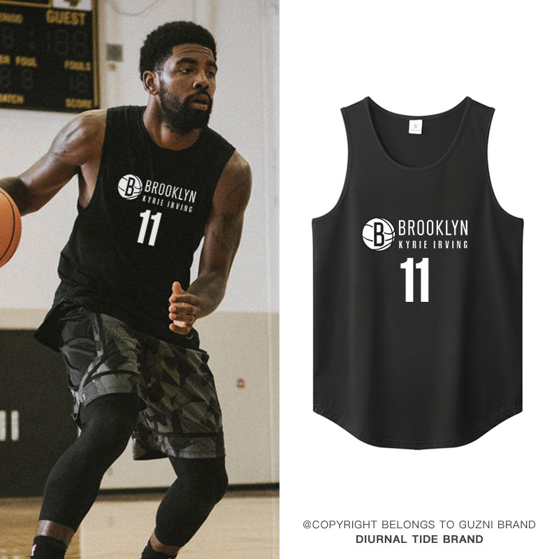 Irving Vest Men's Loose-Fitting Sports Fitness Vest Summer American Basketball Training Quick-Drying Sleeveless T-Shirt Men's Style