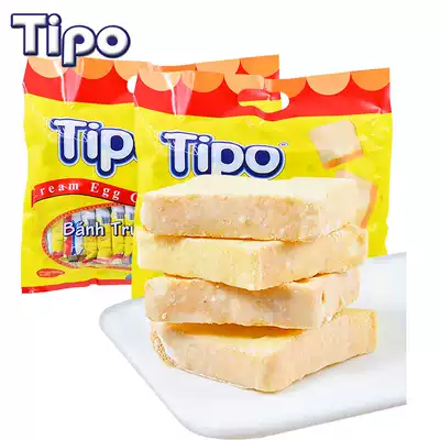 Tipo Vietnam imported dried bread 300g*2 packs of milk and egg bread slices Fengling Breakfast biscuits Snacks