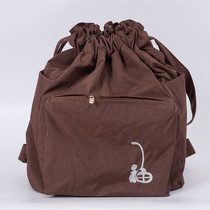 Liaochen Brand Fu Backpack Brown Tarpaulin Monk Bag Monk Bag Monk Solid Color New Product Fashion China