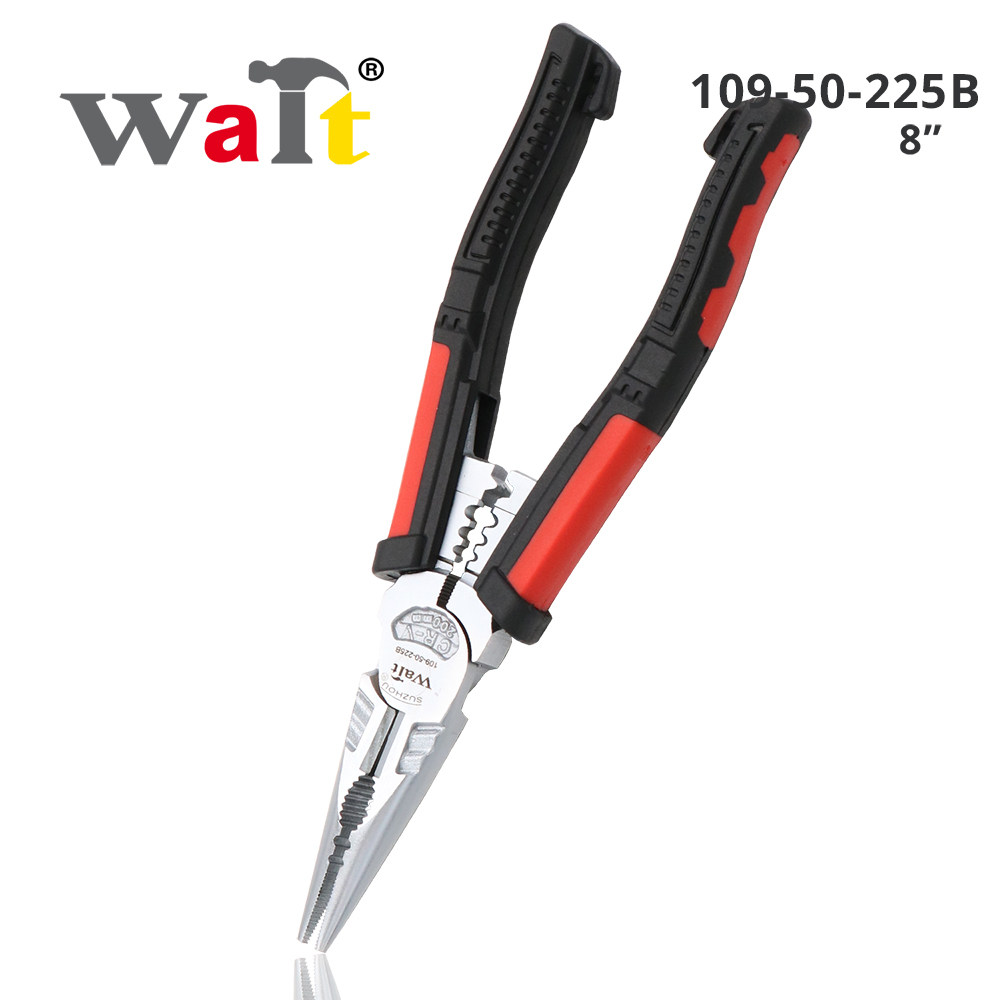 Seven-in-one multi-function electrical special pointed nose pliers 8 inches imported quality stripping crimping shear pointed nose pliers