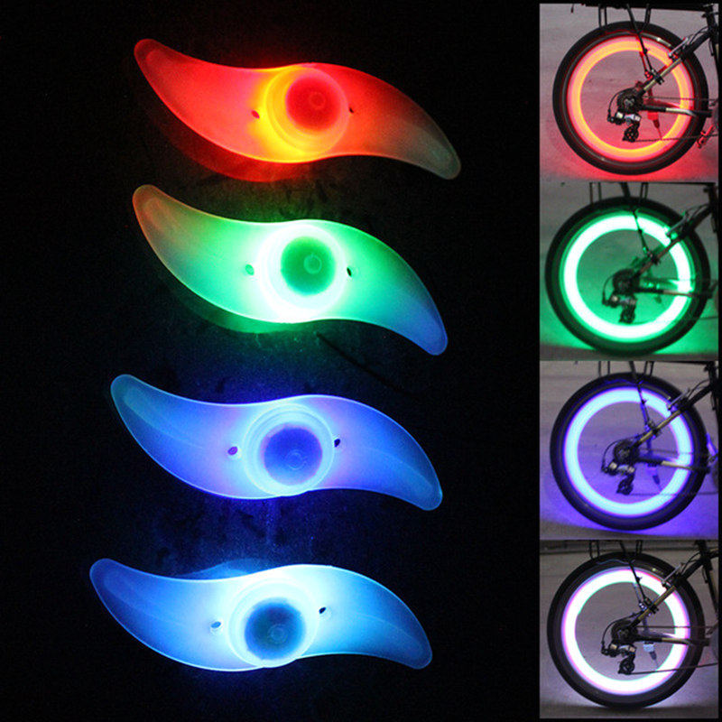 Mountain Bike Night Riding Flash Night-line Luminous Wind Wheel Flash Light Wheel Spokes Tire Luminous Rim Night Light 