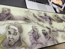 Cosby Dear basketball Mouse mat NBA star Lakers fans Gift student game oversized mouse table mat