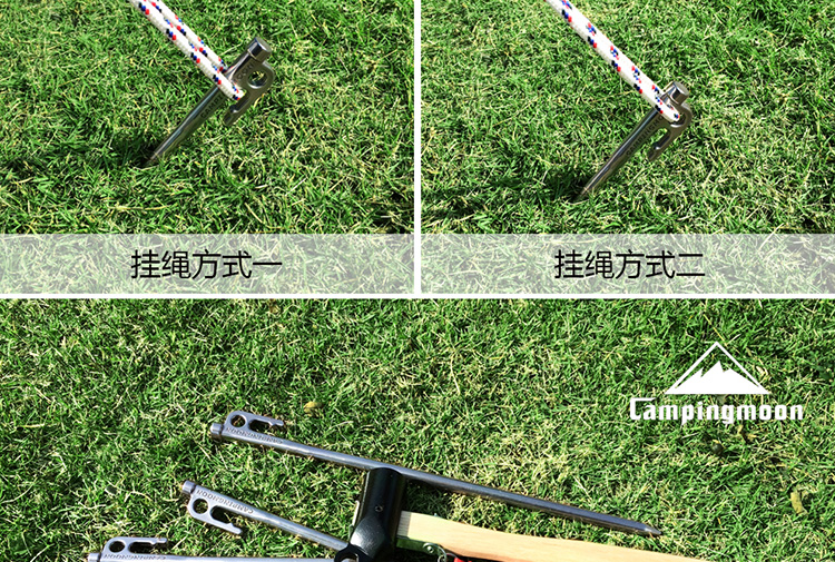 Keman ngoài trời inox 420 rèn lều trại phụ kiện móng tay dài lều thép đinh tán móng 35cm quạt treo lều