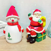 Christmas Eve Christmas Santa Claus Christmas tree children handmade painted plaster doll diy piggy toy