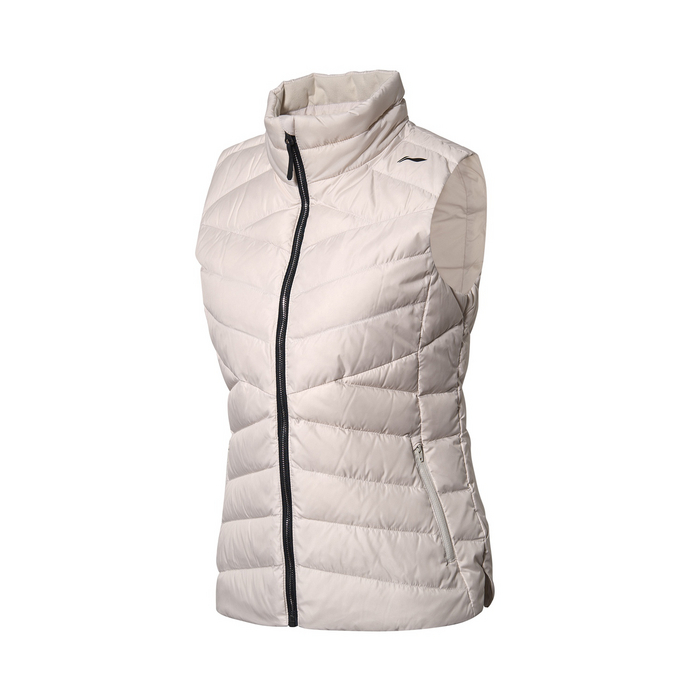 Li Ning xuống vest Bà 2018 thu đông mới đào tạo áo ấm cổ áo cổ áo thể thao nữ AMRN018 áo khoác asics