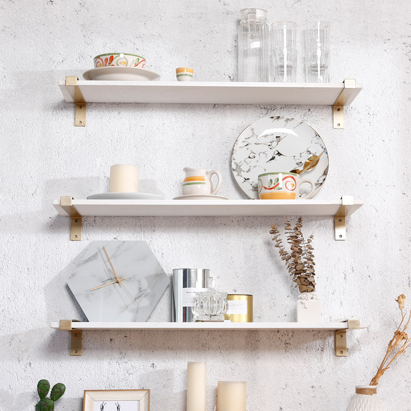 Minimalist marble wall stainless steel shelve multifunctional wall hanging wall lined with partition shelf Living room bedroom-Taobao