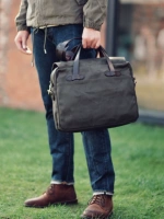 Ретро тканевая сумка, медный ноутбук, в американском стиле, бизнес-версия, увеличенная толщина, 15 дюймов