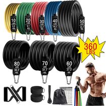 360lbs Fitness Exercises Resistance Bands Set Elastic Tubes