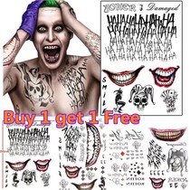 Halloween Facial Joker Sticker Skull Face Tattoo Sticker
