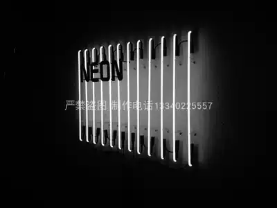 Glass neon tube straight strip emptying neon tube hanging glass neon tube character hard tube neon light customization