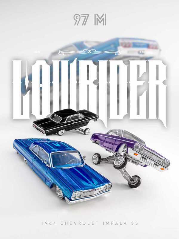 97m 1/641964 Low Rider Jumping Car Chassis Modified Version Alloy Model