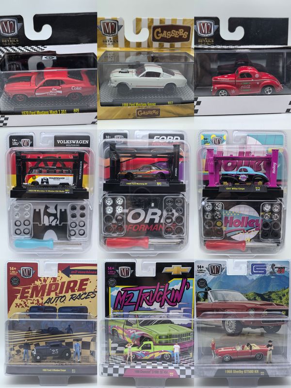 1/64m2 Car Model Chevrolet Dodge Pickup Truck Nissan Ford Volkswagen Van Truck Figure Assembly Alloy Model