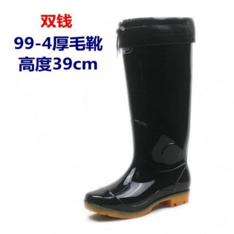 Giày cao gót đôi giày nam ống cao mùa xuân và mùa thu mưa ủng chống trượt giày không thấm nước che giày giày bảo hiểm lao động axit và cao su kiềm người lớn giày chống nước