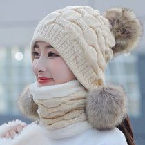  Wool hat womens winter wild tide autumn and winter sweet and cute Korean fashion winter ear protection warm knitted hat