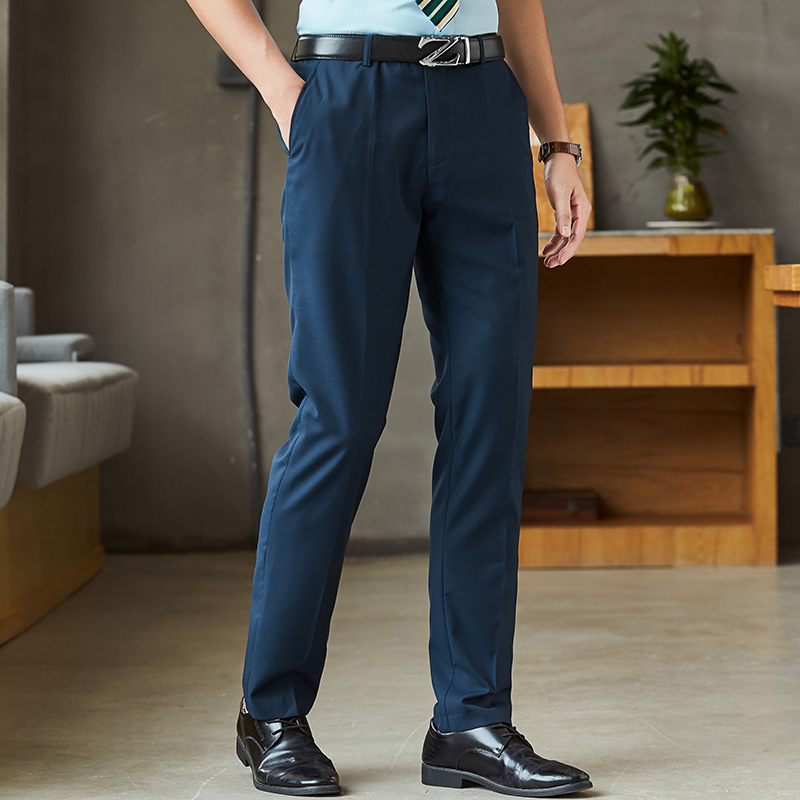 Men's Trousers Suit Trousers New Professional Postal Work Trousers Savings Bank Straight Trousers Slim Formal Suit Long Trousers
