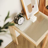 Гостиная диван маленький боковой стеклянный кровати легкий роскошный минималистский кофейный столик сеть красная творческая маленькая квартира Минималистский угол