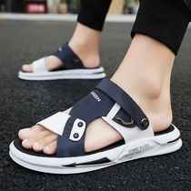 Leather Sandals Mens Tide 2021 New Summer Leisure Outdoor Wearing Mens Slippers Beach Fashion Driving Cool Tug