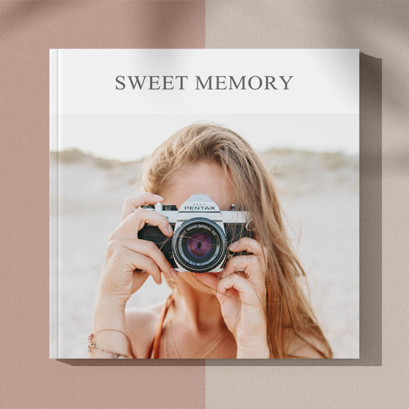 Square photo book custom magazine book album birthday gift literary simple picture album photography photo album production