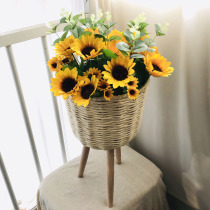 (With flowers)Corn rope flower stand with artificial flowers