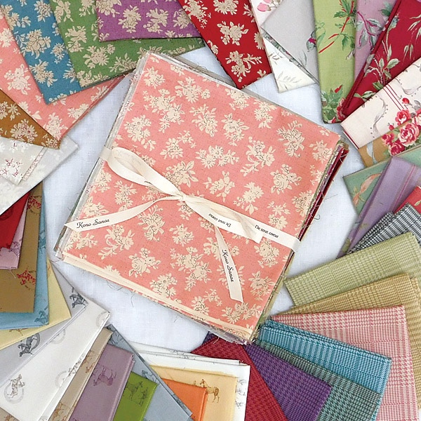 In-Stock Japanese Imported Wheeled Pure Cotton Printed Patchwork Fabric 2023 Oka Sakiyo 40Th Anniversary Flower Basket