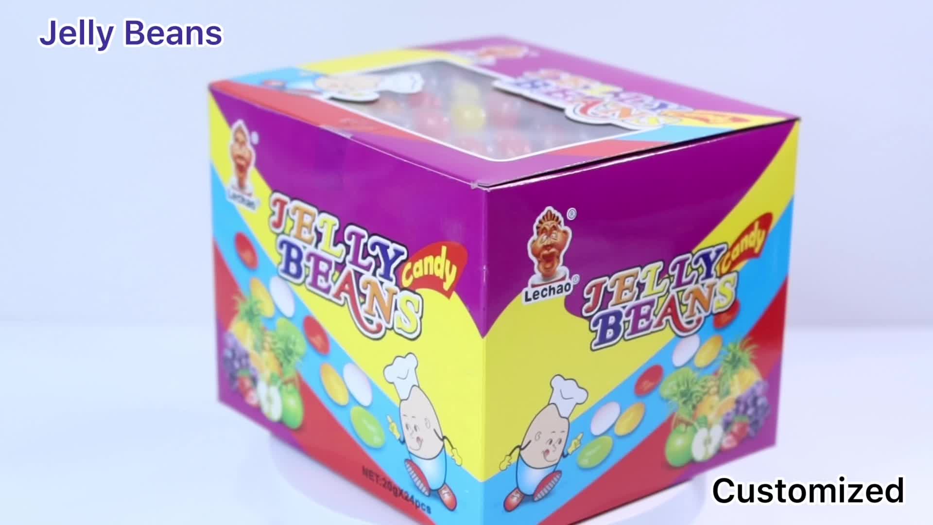 Funny Jelly Beans Halal Bulk Soft Candy Fruit Flavor Chocolate Candy