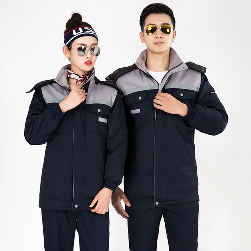 Зимняя рабочая одежда Хлопковое пальто мужское холодное проект Служба страхования труда.