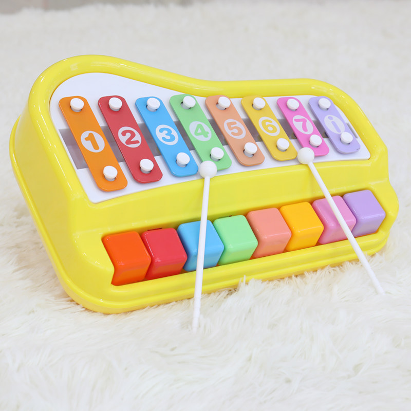 Paoli two-tone eight-tone small xylophone knocks baby children's baby music 1-2-year-old 3 Puzzle Toys 8 Months 6