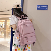 2021 New schoolbag Female Junior High School Student Large Capacity Simple Double Shoulder Package Computer Travel Backpack College Student