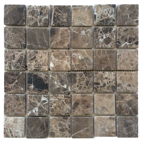 Импортная антикварная кофейная мраморная мозаика на стену