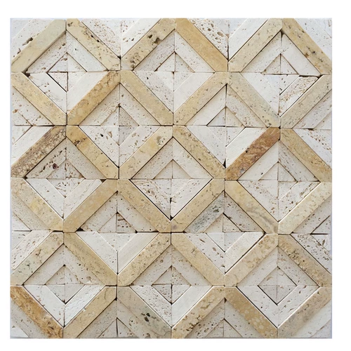 Бежевая мозаика из травертина, задняя форма, натуральный камень, желтая зернистая настенная наклейка, фоновая стена, балкон, бар, ванная комната