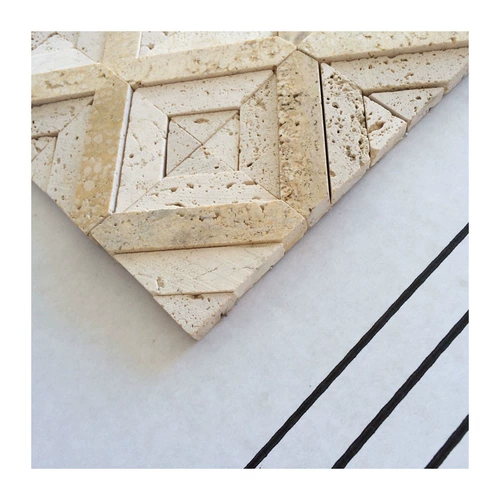 Бежевая мозаика из травертина, задняя форма, натуральный камень, желтая зернистая настенная наклейка, фоновая стена, балкон, бар, ванная комната