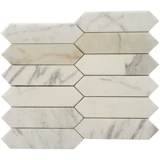 Натуральная мраморная мозаика шестиугольная каменная джаз белая шестиугольная плитка на этала фоновая стена ванная туалет