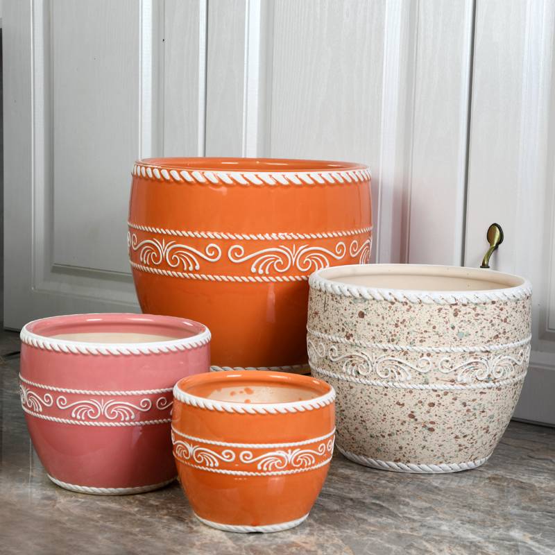 Ceramic large wholesale flower POTS clearance creative butterfly orchid green plant contracted sitting room balcony, fleshy flowerpot pack mail