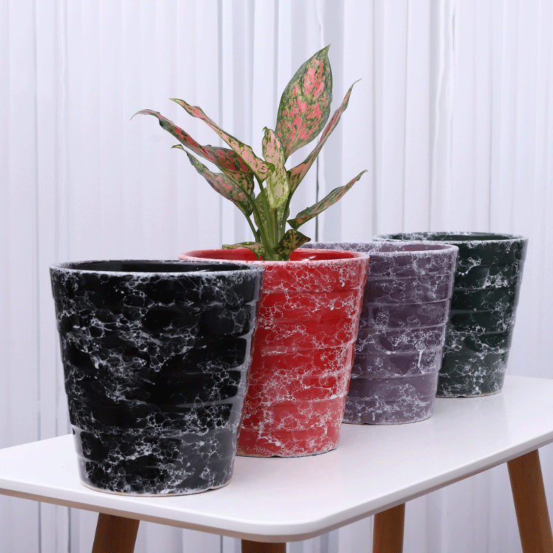 Crystalline glaze flower pot ceramic oversized packages mailed home sitting room other basin wholesale high European flowerpot clearance