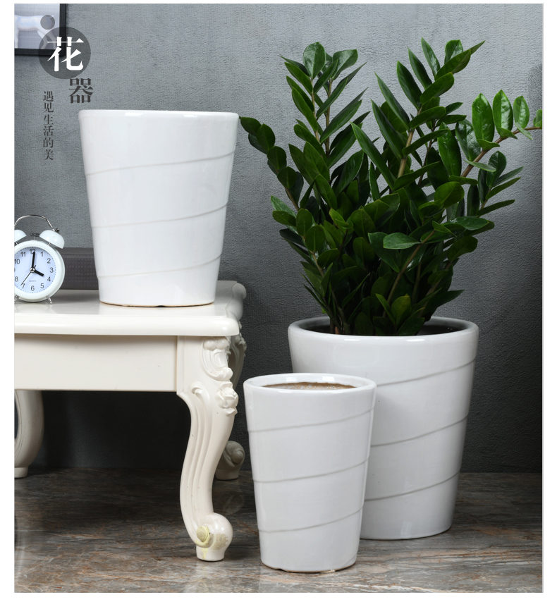 I and contracted flowerpot ceramic extra large wholesale green plant rich tree garden flowerpot pack mail that occupy the home office