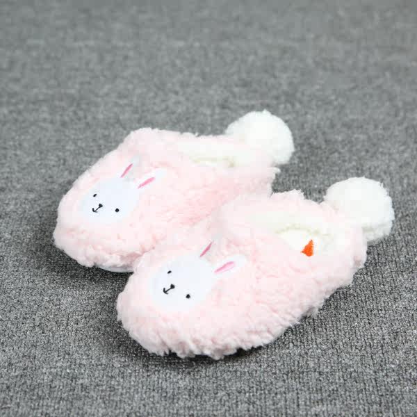 Pantoufles enfants en suède pour hiver - semelle caoutchouc - Ref 1033766 Image 21