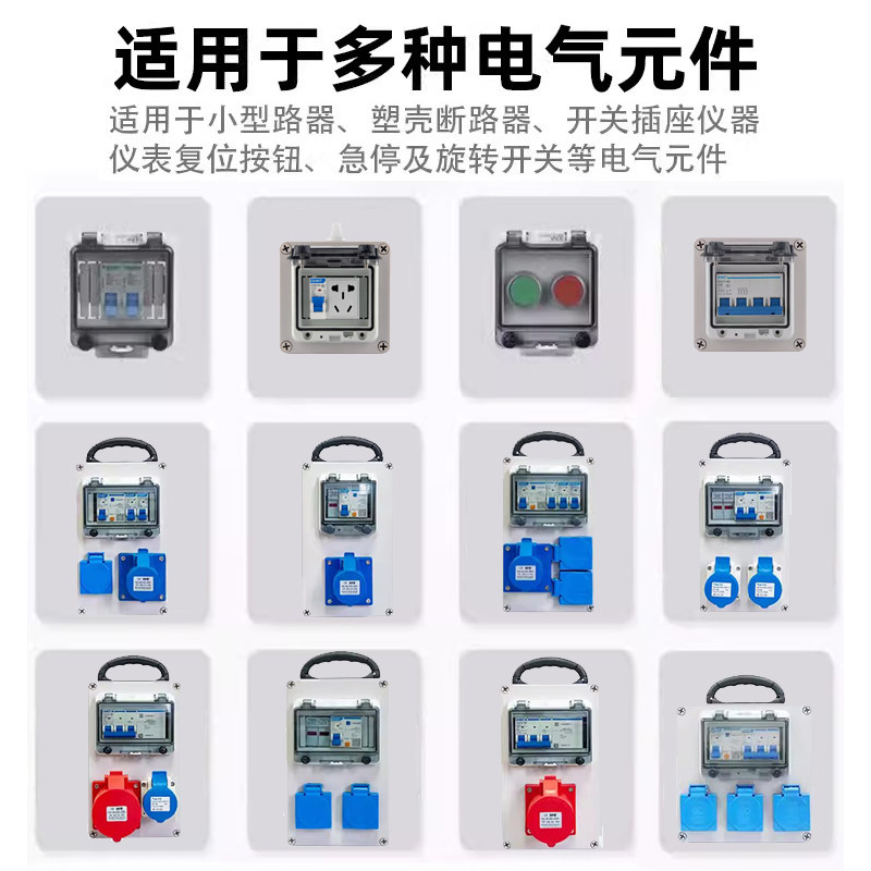 Waterproof Transparent Window Cover for Circuit Breaker Box, Circuit Breaker Leakage Protection Socket Protective Cover, Distribution Box Button Viewing Window