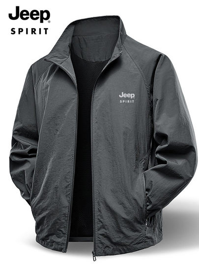 JEEP SPIRIT美式休闲运动外套男春秋季宽松户外防风防水冲锋夹克