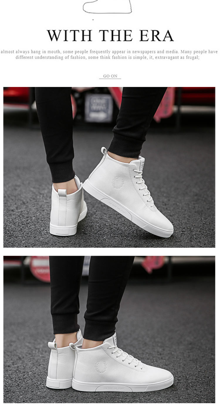 Giày thủy triều mùa hè trong giày cao gót trắng Giày nam phiên bản Hàn Quốc của giày cotton hoang dã Giày Gaobang Giày trắng giản dị - Giay cao giày sneaker nike