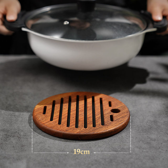 ອາເມລິກາໃຕ້ສີດໍາ sandalwood ໄມ້ແຂງ insulation mat ຄົວເຮືອນຕ້ານການ scalding ຫນານໄມ້ຂະຫນາດໃຫຍ່ pan dish mat ຕາຕະລາງ dining mat