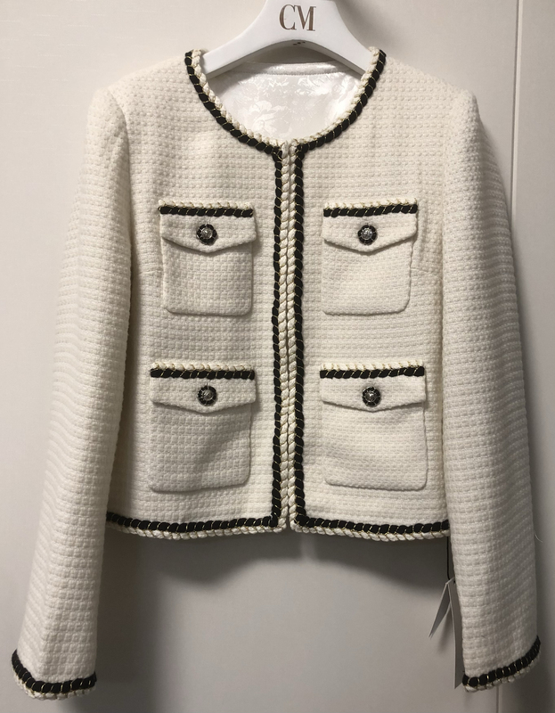High-End Luxury Brand Discounted New Fashion Versatile Slimming Chanel-Style Wool Tweed Jacket