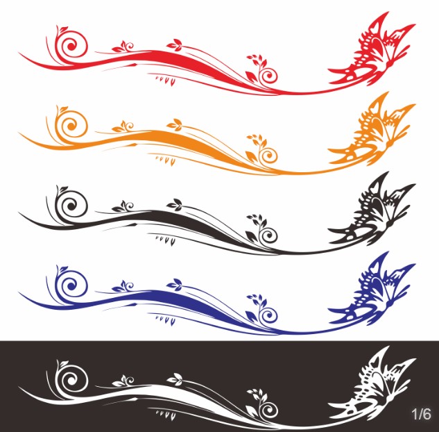 Reflective Butterfly Body Sticker Butterfly Love Flower Electric Car Stickers Personality Scratches stickers Scar Stickers Lamp Brow