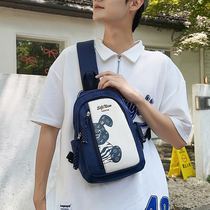 Junior high school student shoulder bag big boy chest bag teenager riding elementary school student backpack childrens handsome crossbody bag
