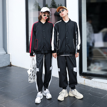 Junior high school students loose class clothes High school students school uniform jacket autumn sports suit sweater custom baseball suit printing