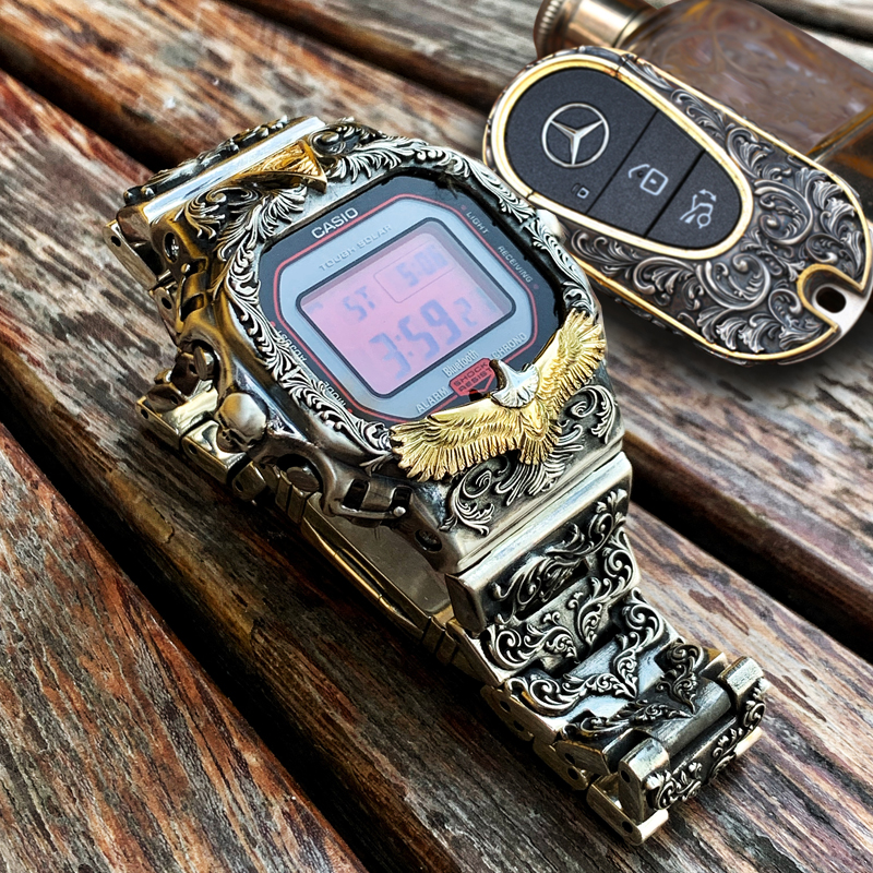 Small skinhead ski G-SHOCK small square DW5600 meter shell design revamp B5000 lovers customised presents