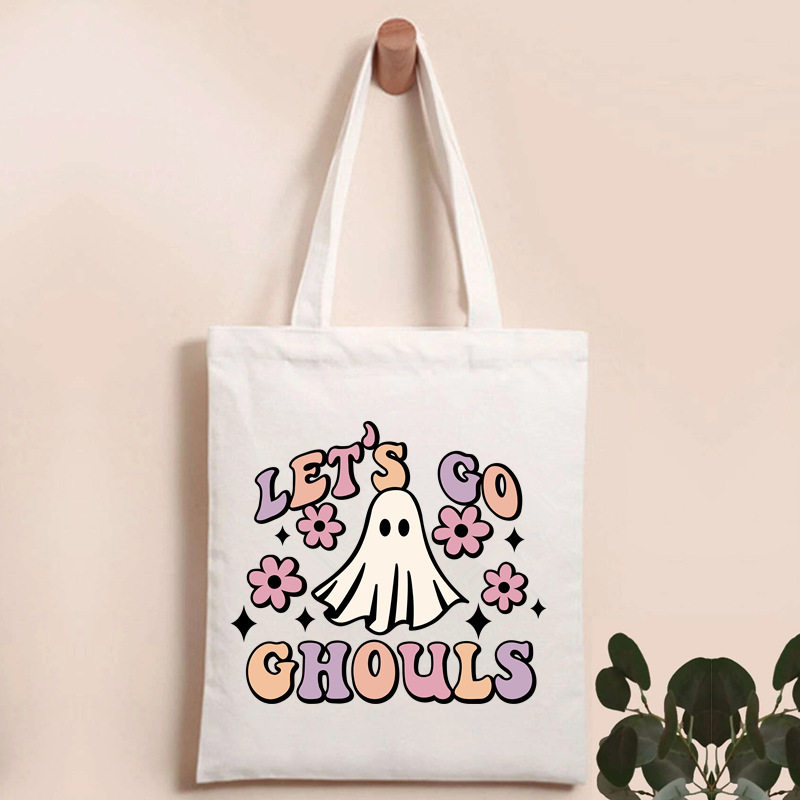 Сумка halloween tote bag 欧美风个性万圣节手提袋糖果袋子单肩购物袋