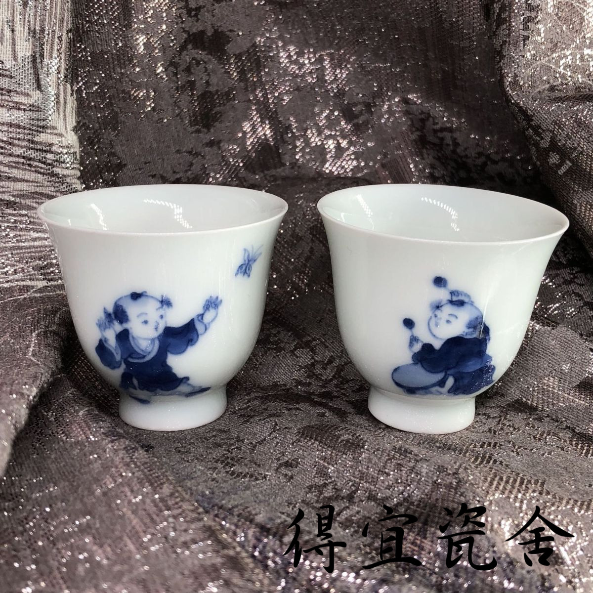 Taiwan Xiaofang Kiln Baby Play Yun Lu Cup Newly Listed to Guarantee Tea Ware Under 200mL Blue and White Hot Sale