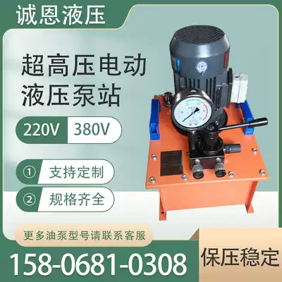 Ultra-high pressure electric hydraulic pump 380V manual reversing valve dual oil port test pressure oil pump small hydraulic system assembly